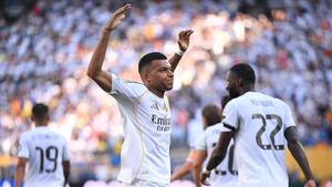 Image of: Kylian Mbappe’s Stunning Goal Shines in Real Madrid vs Borussia Dortmund Club World Cup 2025