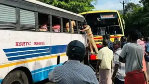 Image of: KSRTC Buses Collide Near Neyyar Dam: 25 Injured, Driver Rescued After Two-Hour Ordeal
