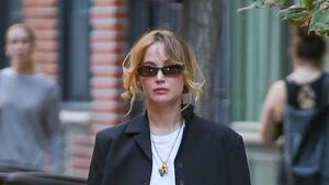 Image of: Jennifer Lawrence Elevates Casual Chic with a White Tee on Date Night