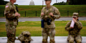 Image of: Collision Involving National Guard Vehicle Near US Capitol Leaves One Trapped