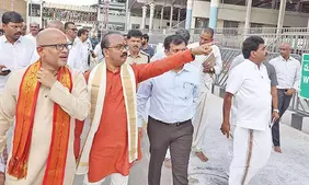 Image of: TTD Executive Officer Reviews Preparations for Brahmotsavam