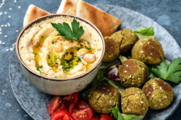 Image of: Baked Falafel with Hummus: A Healthy Middle Eastern Delight
