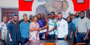 Image of: NPP Youth Executives Collect Flagbearer Forms for Bryan Acheampong