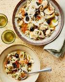 Image of: Delight in Catalan Flavors: Fish Salad and Fried Salted Hake