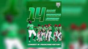 Image of: Dayton Dragons Achieve Historic 14th Consecutive Victory