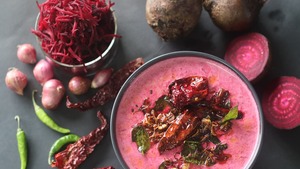 Image of: Onam 2025: Crafting the Delightful Beetroot Pachadi for Your Sadhya