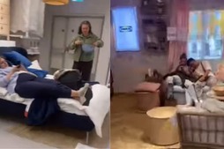 Image of: Napping Shoppers Make IKEA Oxford Street a Relaxation Hub
