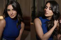 Image of: Nikita Dutta Dazzles in Chic Blue Ensemble