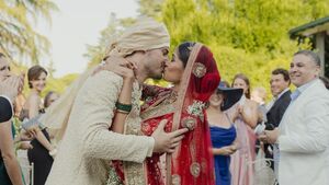 Image of: A Stunning Blend of Cultures: Arya Bendkhale's Wedding in Italy