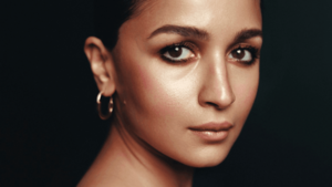 Image of: Alia Bhatt's Radiant Bronzed Look and Madhuri Dixit's Bold Berry Lip