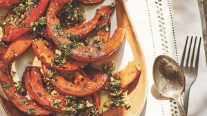 Image of: Savor the Season: Roasted Pumpkin with Walnut, Orange, and Parsley Dressing