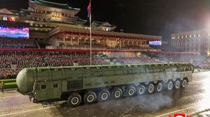 Image of: North Korea Showcases Its Most Powerful Missile at 80th Anniversary Parade
