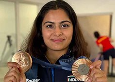 Image of: Manu Bhaker Celebrates Recognition Following IOC Felicitation