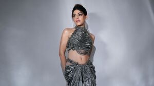 Image of: Alaya F's Stunning Gunmetal Ensemble: A 500-Hour Creation