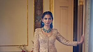 Image of: Isha Ambani’s Stunning Blush Pink Ensemble: A Work of Art