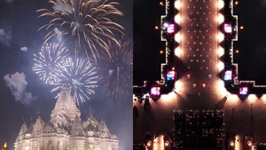 Image of: BAPS Swaminarayan Temple in New Jersey Illuminates Diwali with Spectacular Fireworks