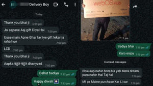 Image of: Delivery Boy's Heartwarming Response to Diwali Bonus Touches Hearts