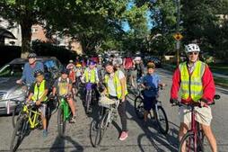 Image of: Montclair's Bike Bus: A Weekly Tradition for Families