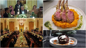 Image of: Inside the Lavish Dinner: Trump, Saudi Crown Prince, and Stars