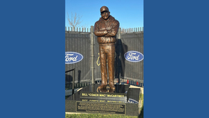 Image of: Bronze Statue Unveiled in Honor of Coach Bill McCartney at Colorado