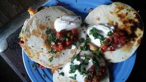 Image of: Deliciously Transform Your Thanksgiving Leftovers: Cheesy Turkey Quesadillas